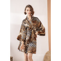 High Quality Cheap Charming Floral Printed Silk Satin Kimono Robes Women